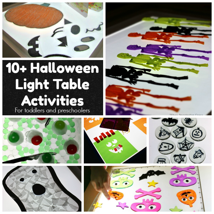 Have a light table? These Halloween-themed light table activities are perfect for preschoolers!  buff.ly/2MHzoCt 👻 #lighttable #kidsactivities #preschool #preschoolathome #HalloweenAtHome