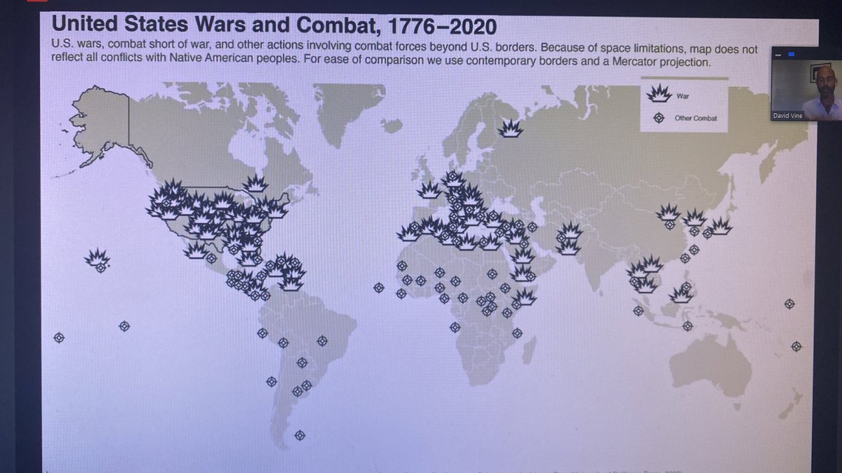 Whether we realize it or not, all of our lives have been shaped by the United States’ perpetual wars and preparations for war. The US has been engaged in war or some fashion of combat for all but 11 years of its 244 years. That’s 95% of its history.