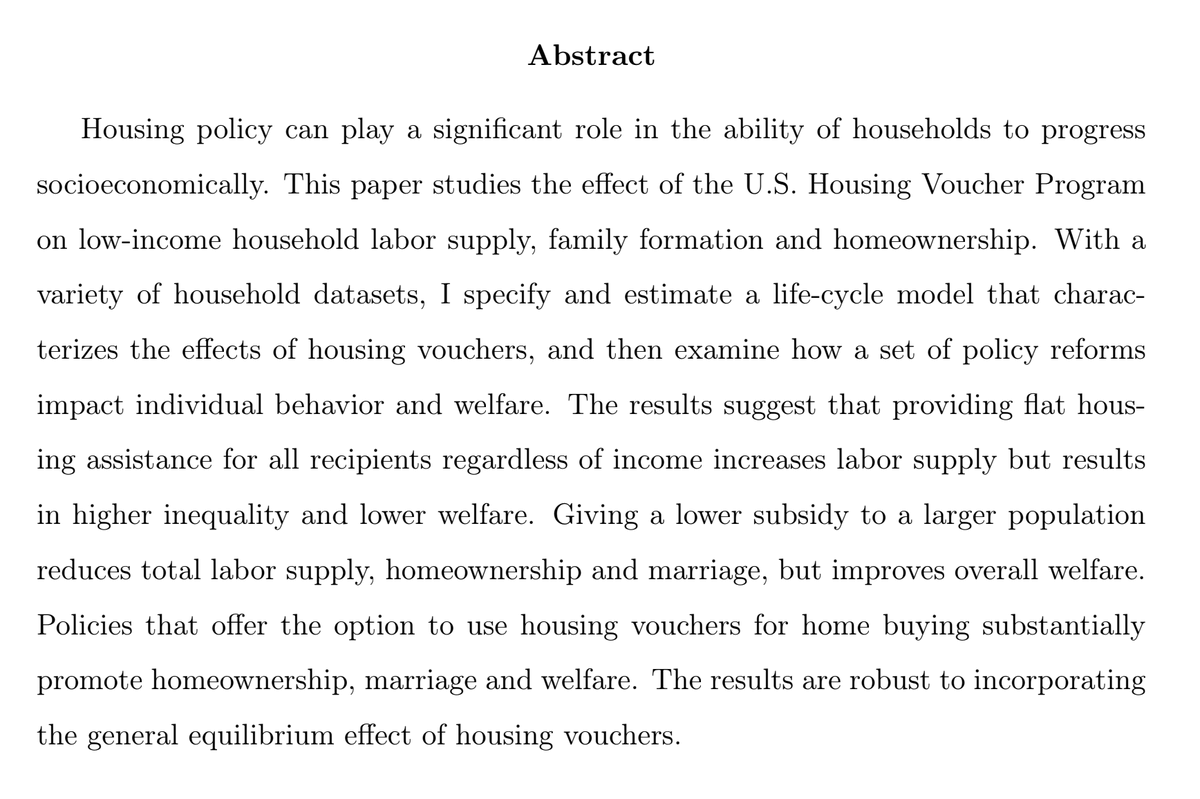 Ning ZhangJMP: "Housing Vouchers, Labor Supply and Household Formation: A Structural Approach"Website:  https://sites.google.com/view/ningzhangecon