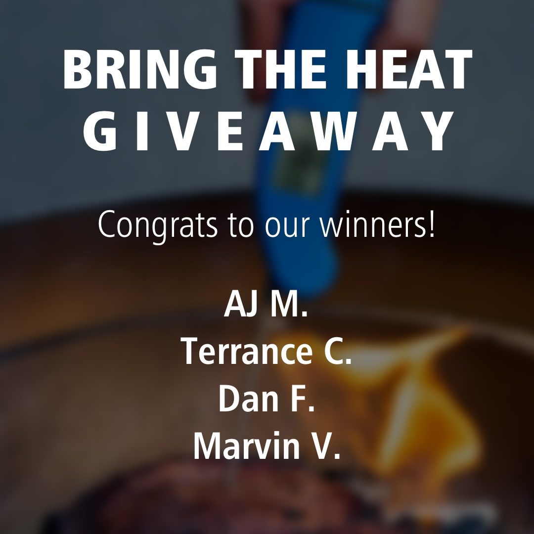 Thermapen's tweet photo. Bring the Heat giveaway closed. Congratulations to our winners!
#thermoworks #thermapen #smoke #smoker #bbq #smoked #barbecue #bbqlife #bbqfam #food #foodie #lowandslow #eeeeats #grillinfools #bbqpic #meatlife #carnivore #paleo https://t.co/G0RKFwcJ4Y