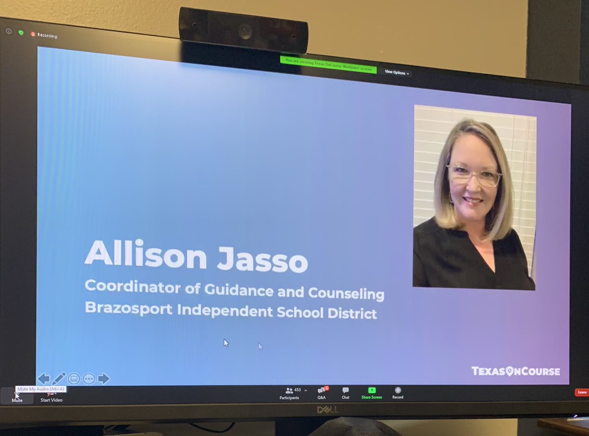 AllisonJasso's tweet photo. Spent some time this morning on the @TexasOnCourse webinar learning more about the TSIA2 while serving on the panel to share BISD’s methods for increasing participation in the assessment. #BISDPride #BISDCounselorsCare #BISDCoffeeBean https://t.co/ChjMOhYAhn