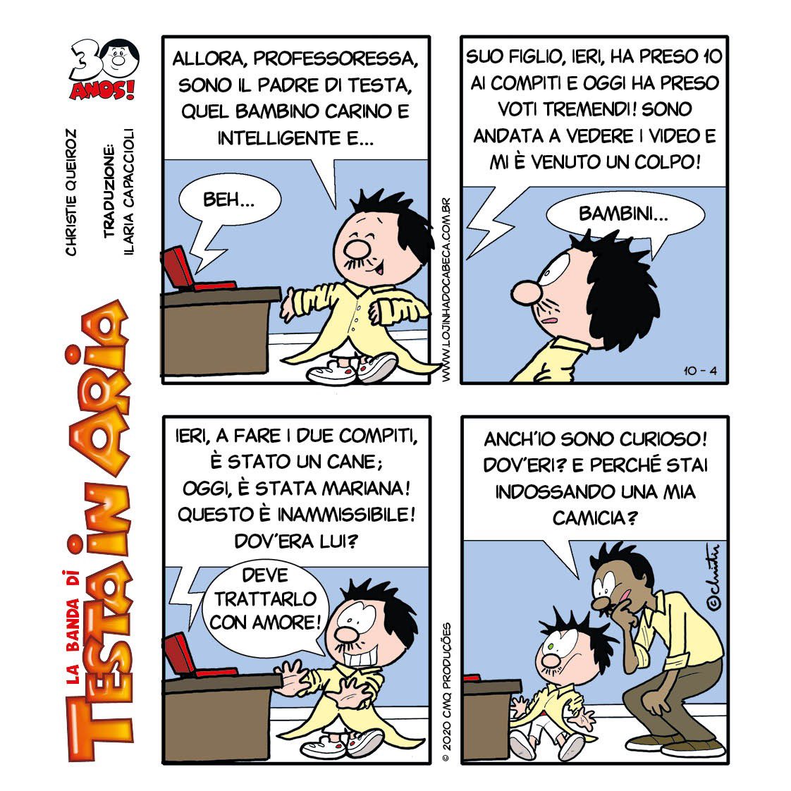 Que situação 16 😂😂
Siga-nos! Todo dia tem uma nova tirinha em 4 idiomas 🇧🇷🇺🇸🇪🇸🇮🇹
Inglês: Raquel Blechman
Italiano: Ilaria Capaccioli 
Espanhol: Ana Canti

#tira #cabecaoca #mariana #quadrinhos #humor #hq #comics #bd #crianca #infantil #tirinha #historieta #fumetti #idiomas