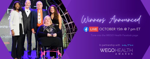 SarestBearest's tweet photo. I’m honored 2 b amongst my fellow #WEGOHealthAwards finalists @ #HLTHVRTL. 💙Celebrate those elevating patient voices Thur. 10/15 @ 7pm ET @EDSNW #EDSHSD #PatientAdvocacy #WEGOHealthAwards #HLTHVRTL2020 #DysautonomiaAwarenessMonth🦓
Add an event reminder: https://t.co/VRpHsn5tC7 https://t.co/CXjVKHsdO9