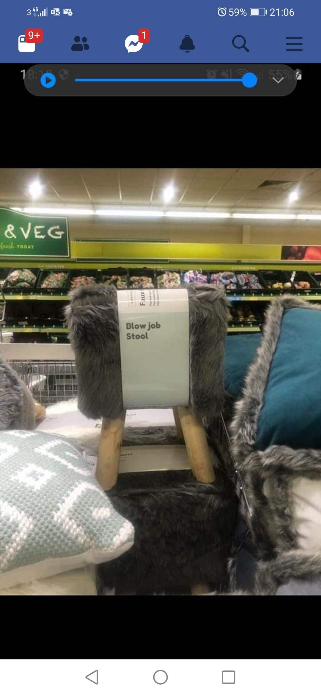 Faux fur blow job stool sale