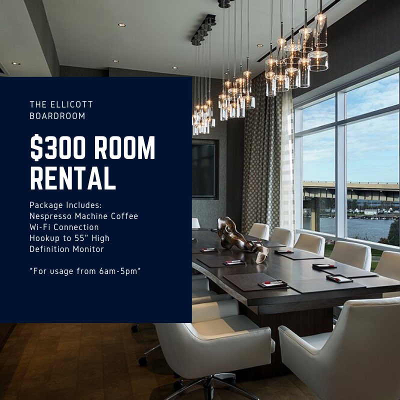 Marriott_HC's tweet photo. Are you tired of Zoom meetings with your team? Take advantage of our Ellicott Boardroom Package to safely collaborate in person! To inquire, call 716-768-7342 today! https://t.co/MEpIc3xMTu