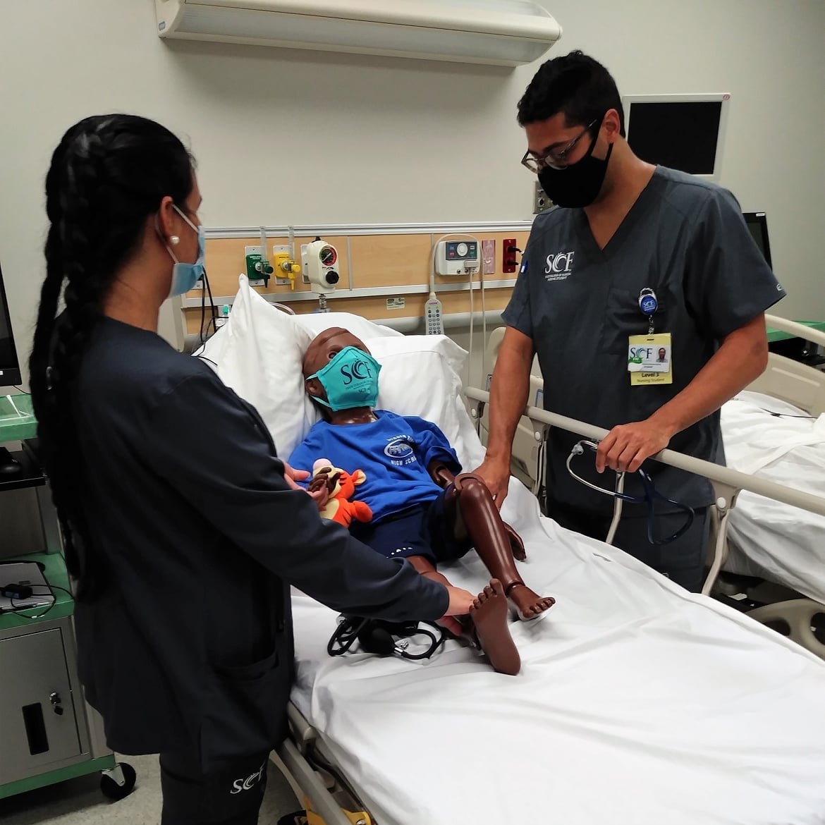 SCFnow's tweet photo. Thank you @BradKiwanis Foundation! With your generous grant to @Foundation_SCF a new simulator was purchased to enhance #pediatric training for our #Nursing Program, which allows our students to experience lifelike simulations and prepare for #clinical #rotations. #SCFProud https://t.co/EjB9drioTa