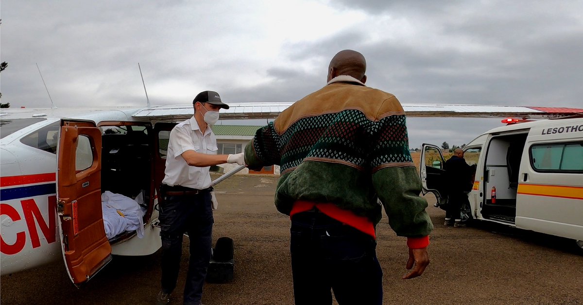 flying4life: RT @mafcanada: Sometimes, a fist bump means a lot more than just a greeting! In this case, pilot Grant is sharing a fist bump after loading a critical patient into an ambulance after a medevac in Lesotho! #iflyMAF #75YearsofMAF