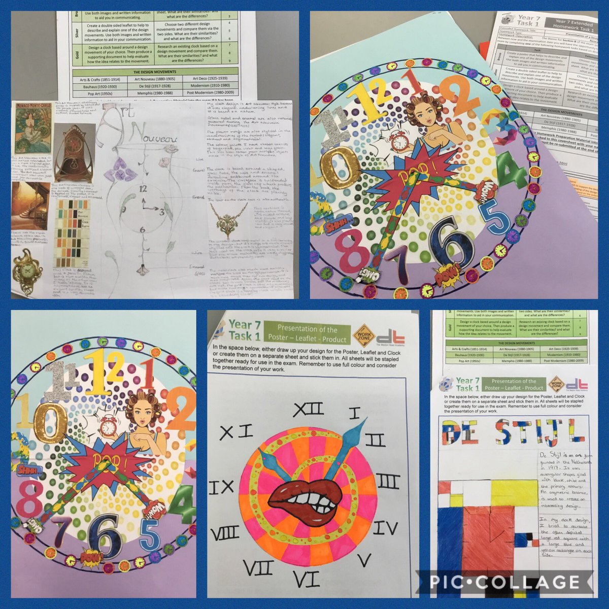 DTwra's tweet photo. Great homework responses from our year 7 students #design movements #homework #dt #year7 https://t.co/5LQb2OJNpm