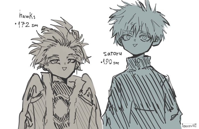 I love them both no matter how tall they are~
#GojoSatoru #hawks #BNHA #JJK 