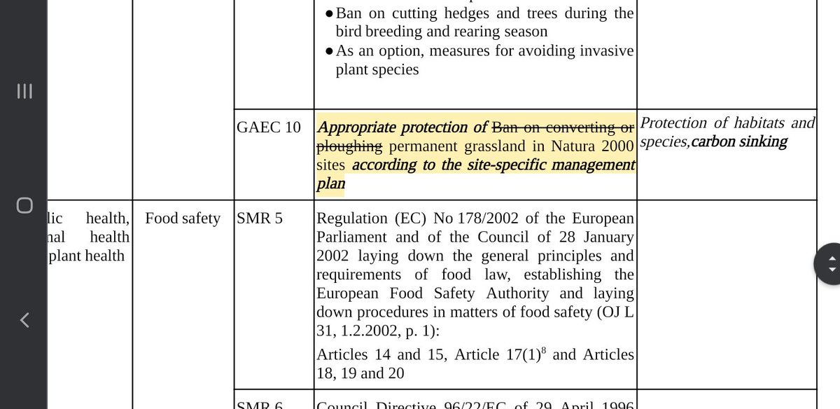 Ban on plouging converting permanent  #grasslands in Natura 2000 sites (protected areas for nature) is lifted. So more biodiversity and carbon rich grasslands in nature reserves under threat of conversion to maize fields