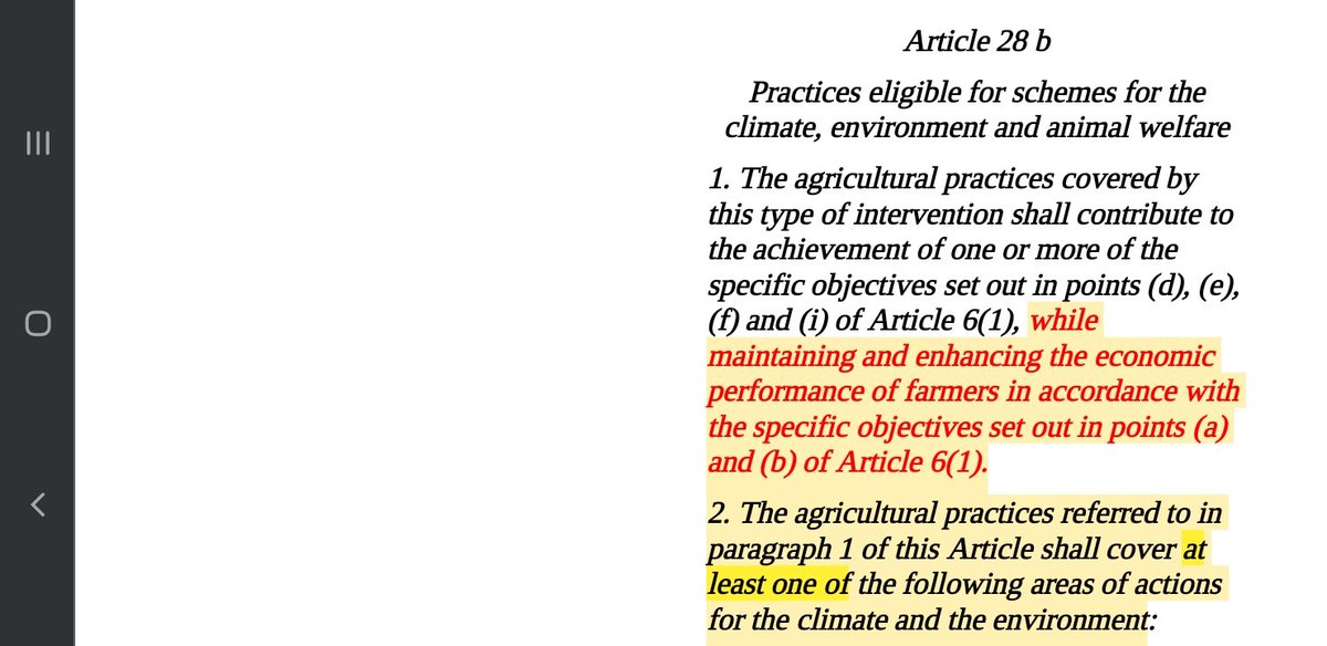  #Ecoshemes will have to prove themselves on economic criteria to be funded... as if the fact that most of the money going to economic objective was not enough