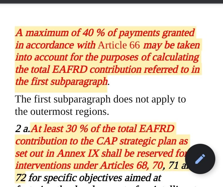 Non environment payments (ANCs) will count towards the environmental budget, de facto decreasing it. What's more, Member states will be forced to spend min 30% on economic and competitiveness objectives