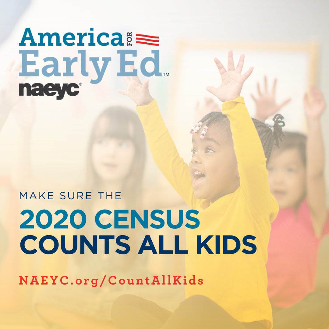 The Census Has Been Extended Until October 31! As #ECE educators and advocates, you can help secure crucial funding and reduce inequities for the next decade by working to count all young children in the 2020 Census.  Complete it today: NAEYC.org/CountAllKids #CountAllKids