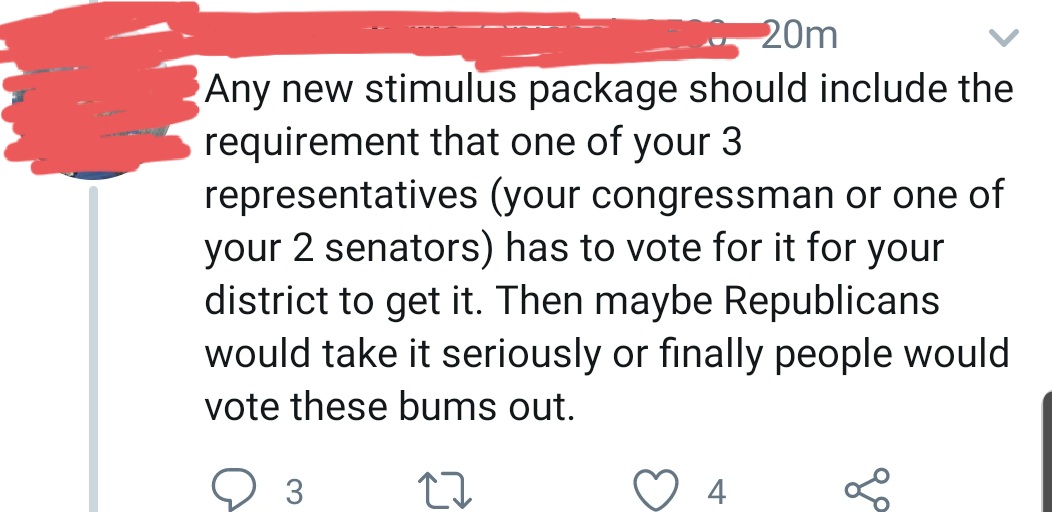 here's the post that started this thread for reference.like this is real easy to say when both your senators are democrats and youve never had to fight against the gop's voter suppression tactics only to have them still steal the election :)