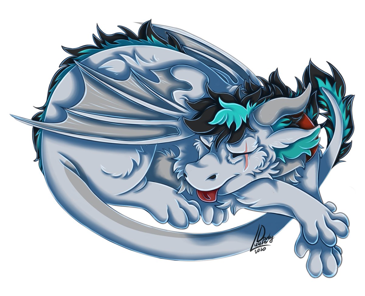 darkylucifer's tweet photo. sleepy friend commission for @CuddlingDragon thank you so much! hope you're happy with it! <3 #art #commission https://t.co/NJ1dM586if