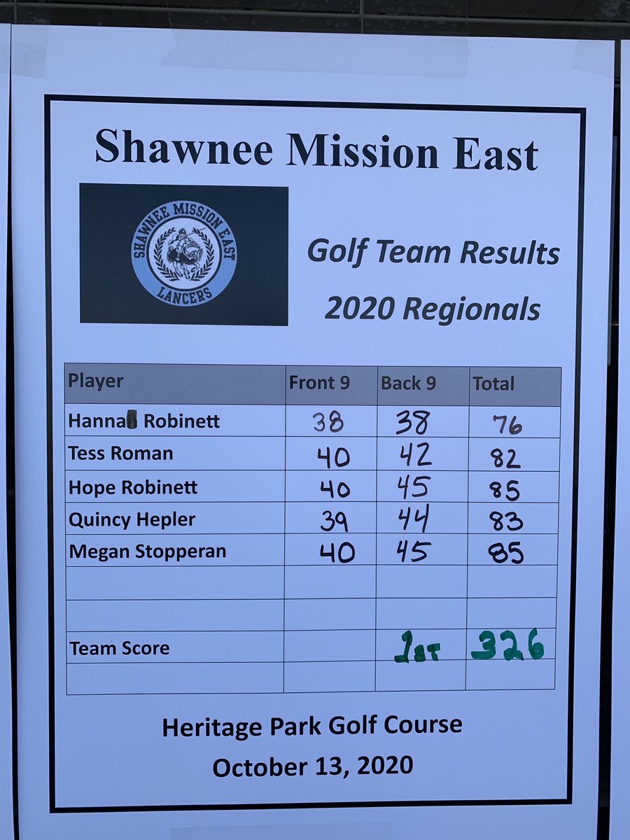smegirlsgolf's tweet photo. Congratulations Ladies on your Regional Win today.  We were led by @HannaRobinett 76 (2nd overall) @TessRoman13 82 (6th overall) Quincy Hepler (7th overall) and @meganstopperan &amp; @hoperobinett (tied for 10th overall). State here we come! 💪⛳️🏆👊 https://t.co/UMBIwSBeZs