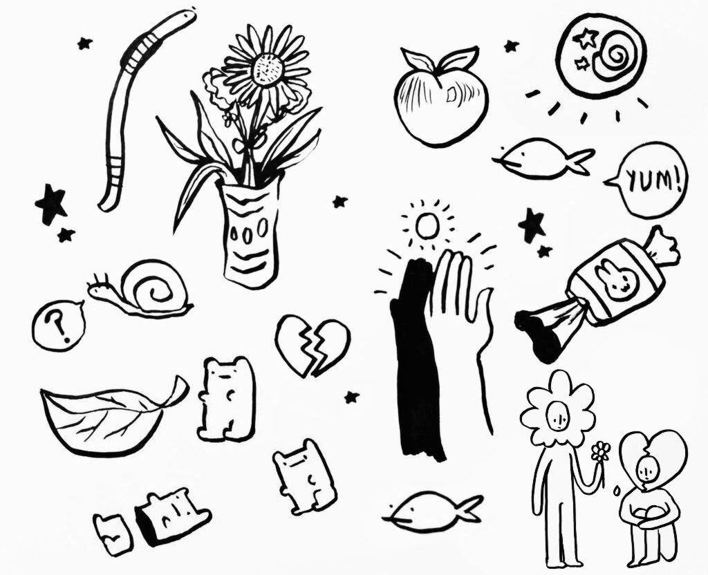 hello i'm eli! i'm an illustrator based in the UK - i like making funky art, tiny comics about my own experiences, and ink doodles of all the lil characters i create! ??

? portfolio: https://t.co/vO1uFgZHGr
? contact: nemufroggyinfo@gmail.com
? #PortfolioDay 