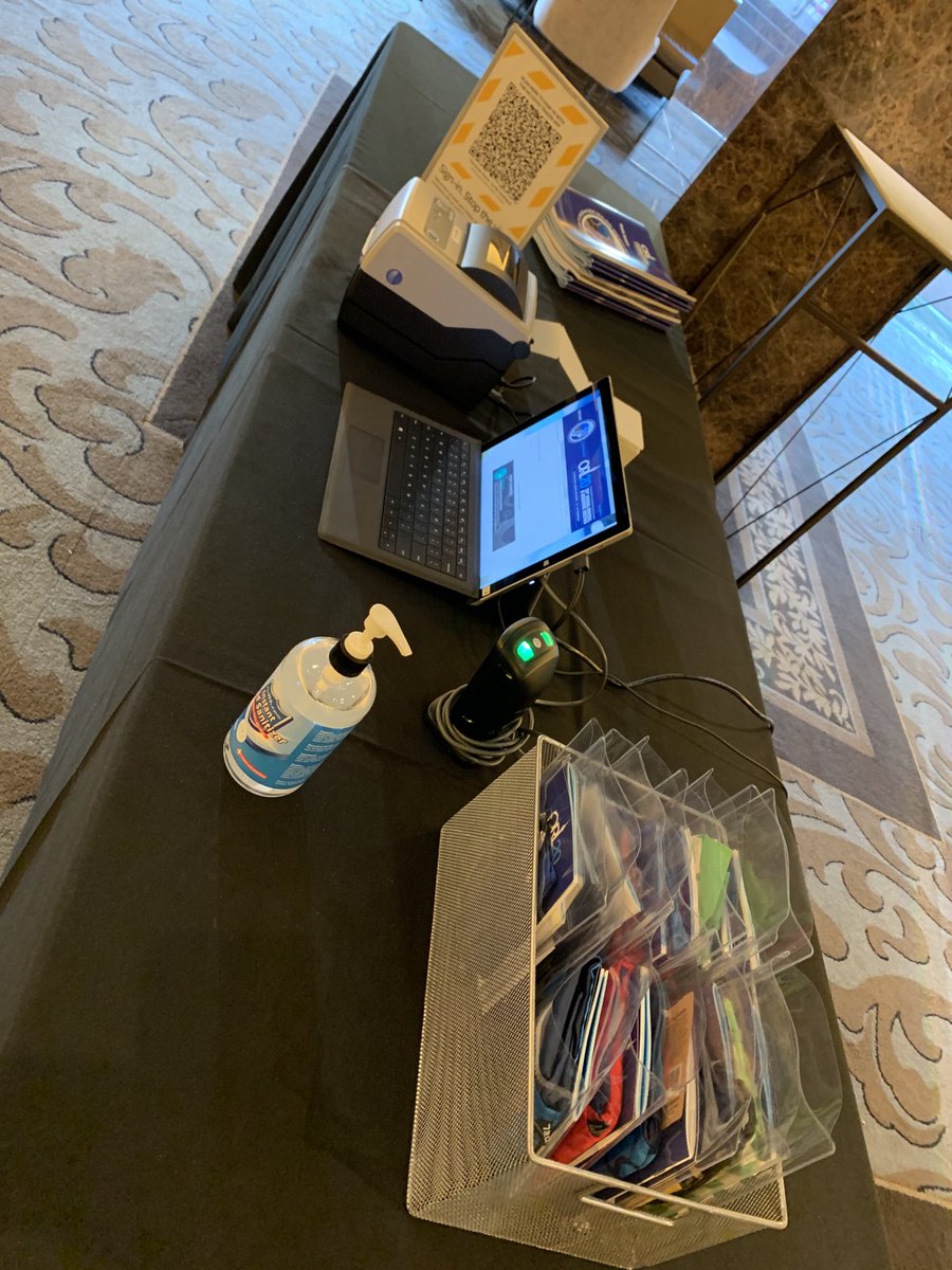 eventsolutionz's tweet image. So great to be back doing events again!  Check out the self scanning registration set up at this year’s ORL2020.