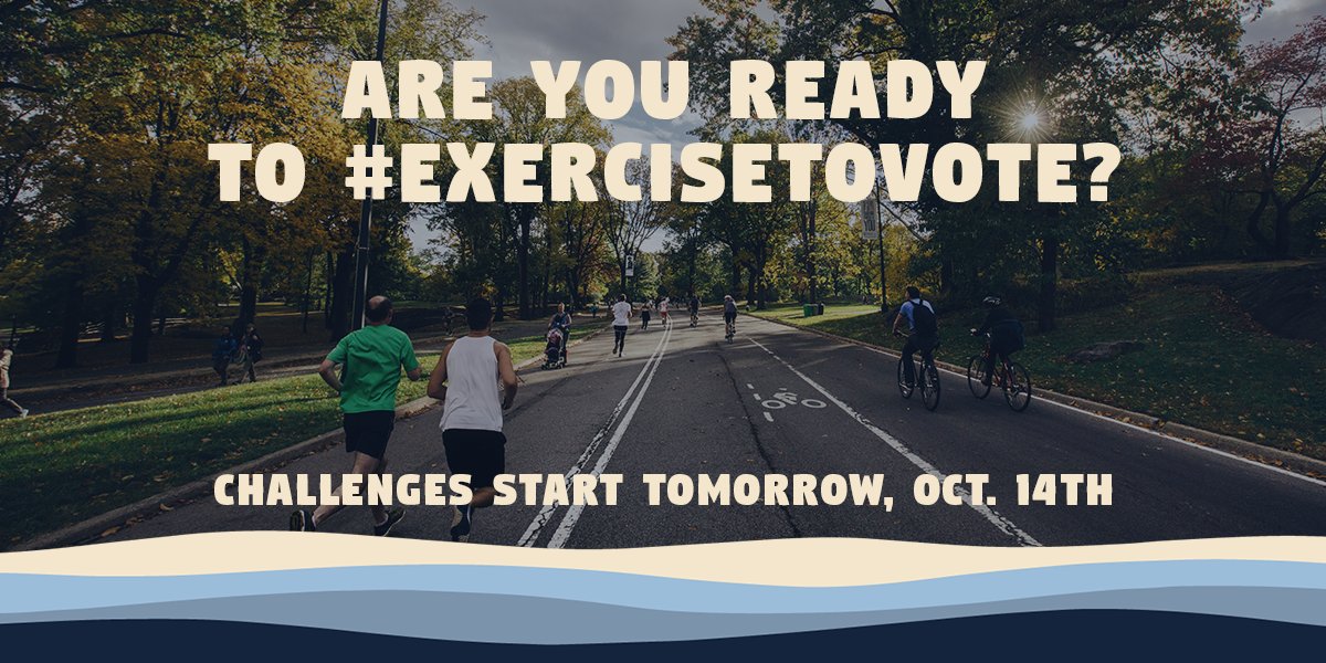 Today is the FINAL DAY to register for the Running For Office Virtual Challenge! Join us as we #exercisetovote for 20 days leading up to the 2020 election.

Registration closes at midnight PDT tonight, October 13th - get signed up at tinyurl.com/RFOregistration