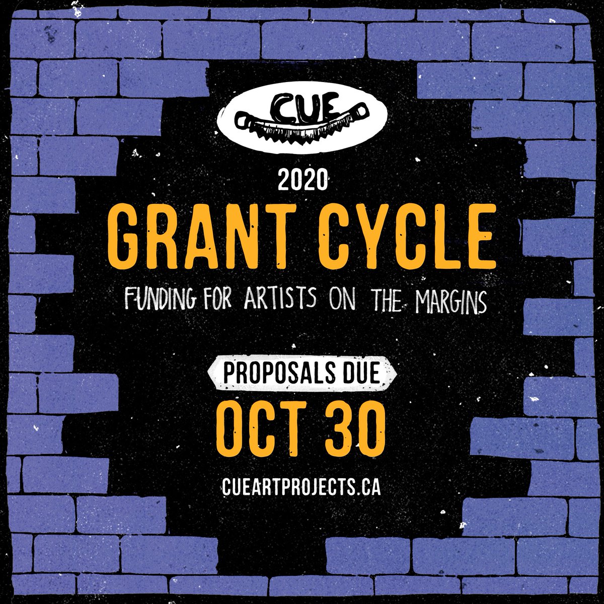 CUEToronto's tweet photo. A note that artists **must** speak with CUE before applying, so get in touch! Applications close October 30th at 11:59pm -- chat soon! https://t.co/GXjvN61df7
