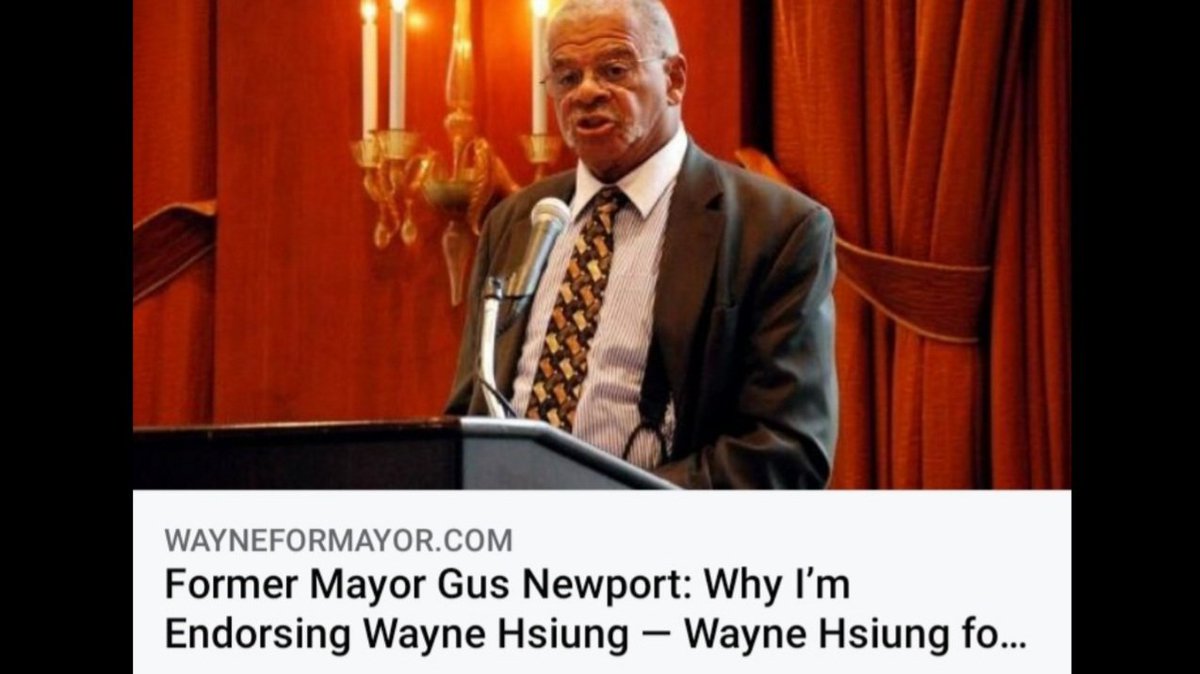 waynehhsiung's tweet photo. POWERFUL new article by former Mayor Gus Newport, setting out 3 reasons he's supporting the #WayneForMayor campaign: racial justice, homelessness, and climate change. Gus endorsed our opponent in 2016, and now he's joining our fight for a #GreenNewCity.
https://t.co/vU5JbdGyS6 https://t.co/p43s6Islqc