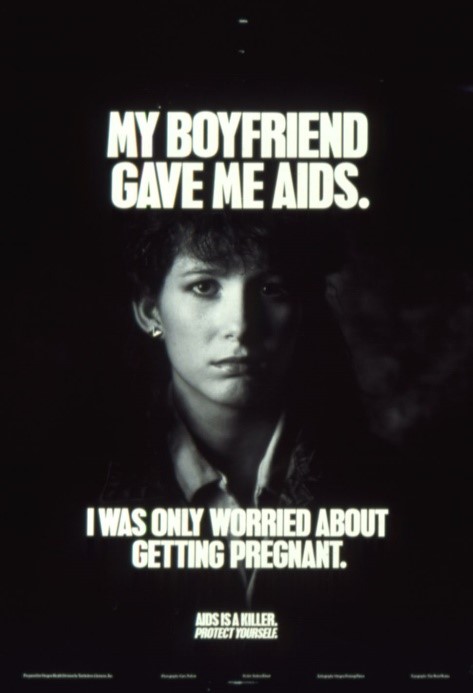 AIDS also created a large shock to the cost of contracting an STI, so it’s reasonable to think women would adjust sexual behavior, even if it meant increased risk of pregnancy. Poster from Oregon department of health in 1986 illustrating the joint risk of pregnancy and AIDS 4/N