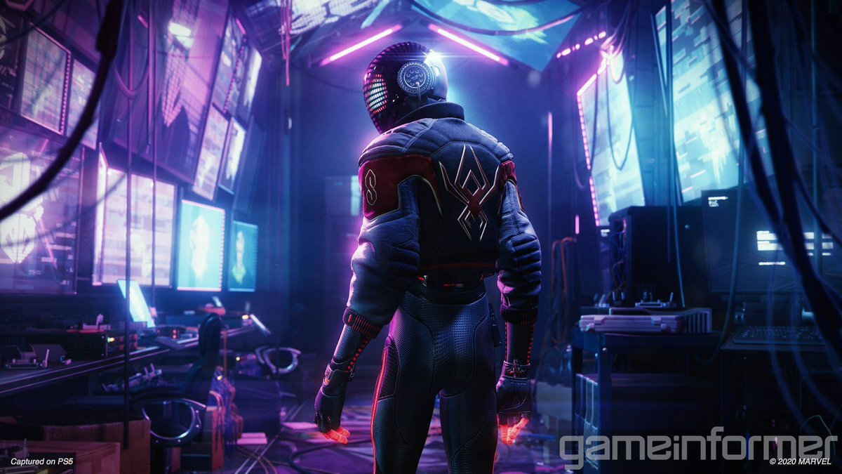IGN's tweet photo. Check out some of the exclusive #PS5 Spider-Man: Miles Morales photos from this month’s issue of @gameinformer, featuring two new suits for Miles.

More images can be found in the online issue: https://t.co/BhbSXTk2Ll https://t.co/HmEhGkPdS9