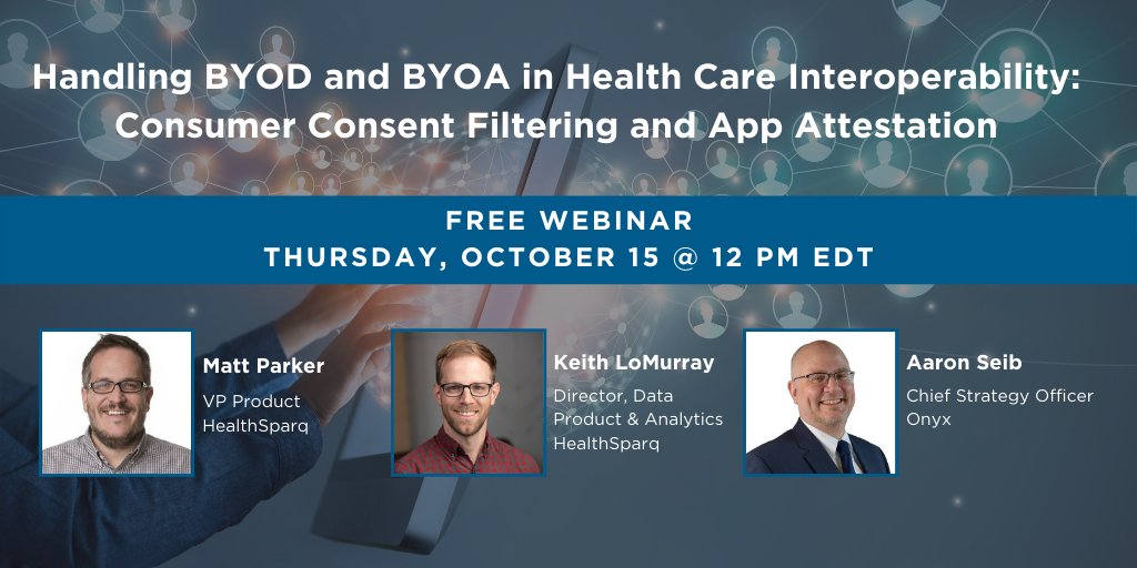 Only 2 days left to register for this free webinar, sponsored by <a href="/HealthSparq/">HealthSparq</a>. This presentation is for health plans preparing for #interoperability mandates, so don't miss out. Register now at bit.ly/3jW7OjX
#HL7 #FHIR #healthIT