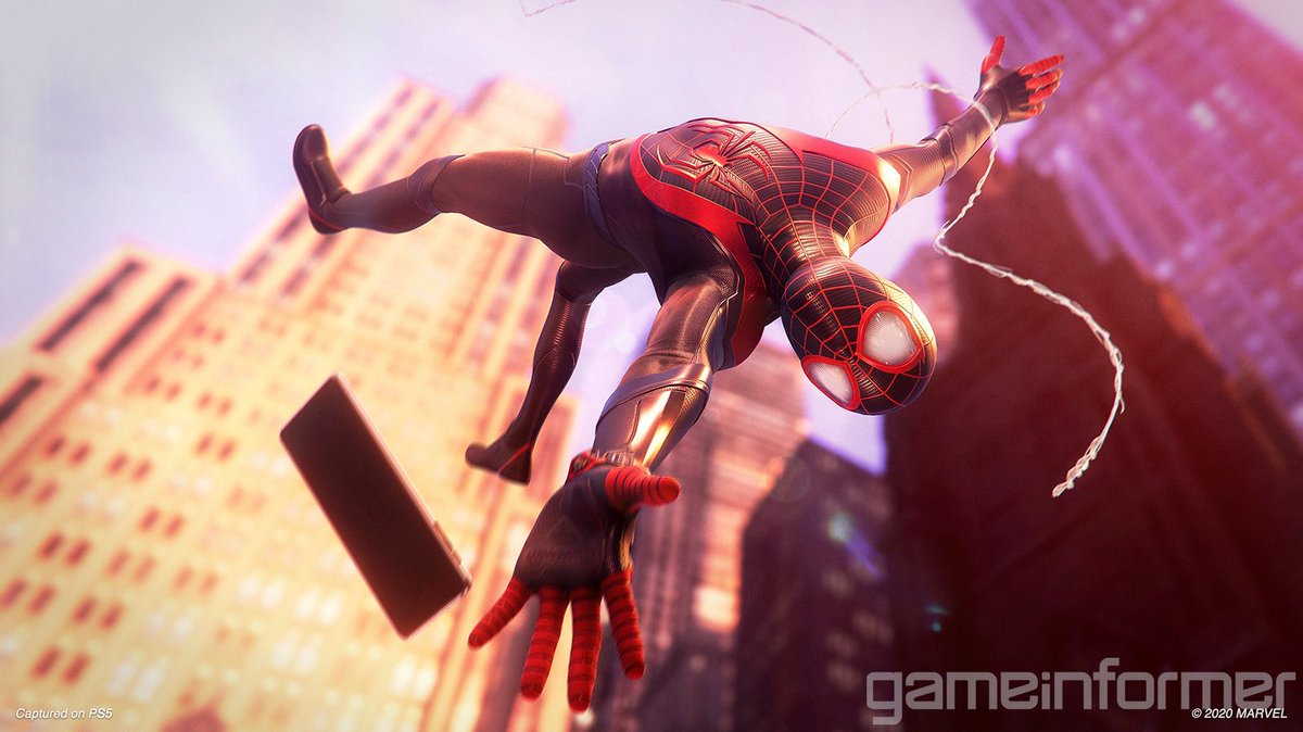IGN's tweet photo. Check out some of the exclusive #PS5 Spider-Man: Miles Morales photos from this month’s issue of @gameinformer, featuring two new suits for Miles.

More images can be found in the online issue: https://t.co/BhbSXTk2Ll https://t.co/HmEhGkPdS9