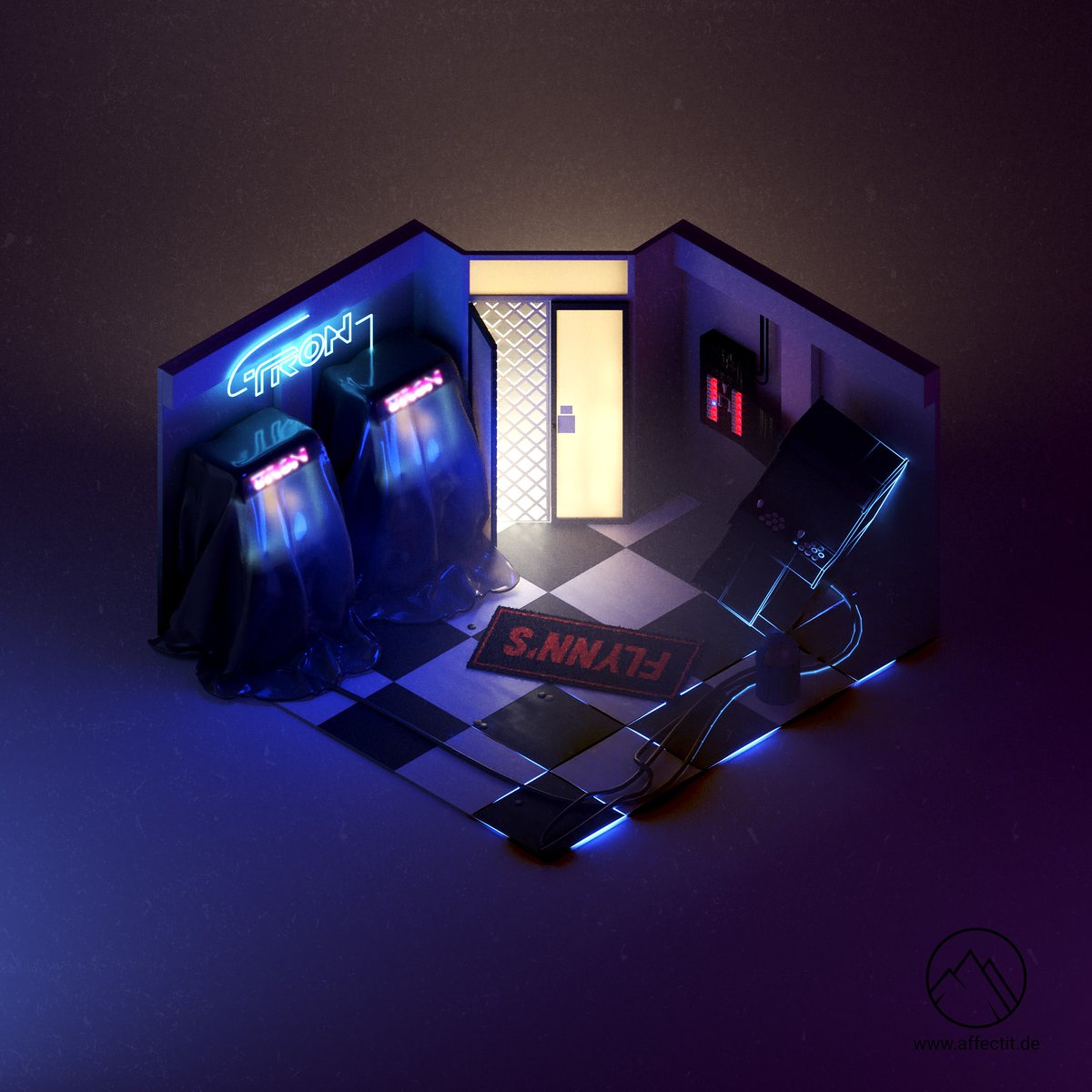 Fun little side project. Tron inspired arcade.

#blender #3dart #stylized