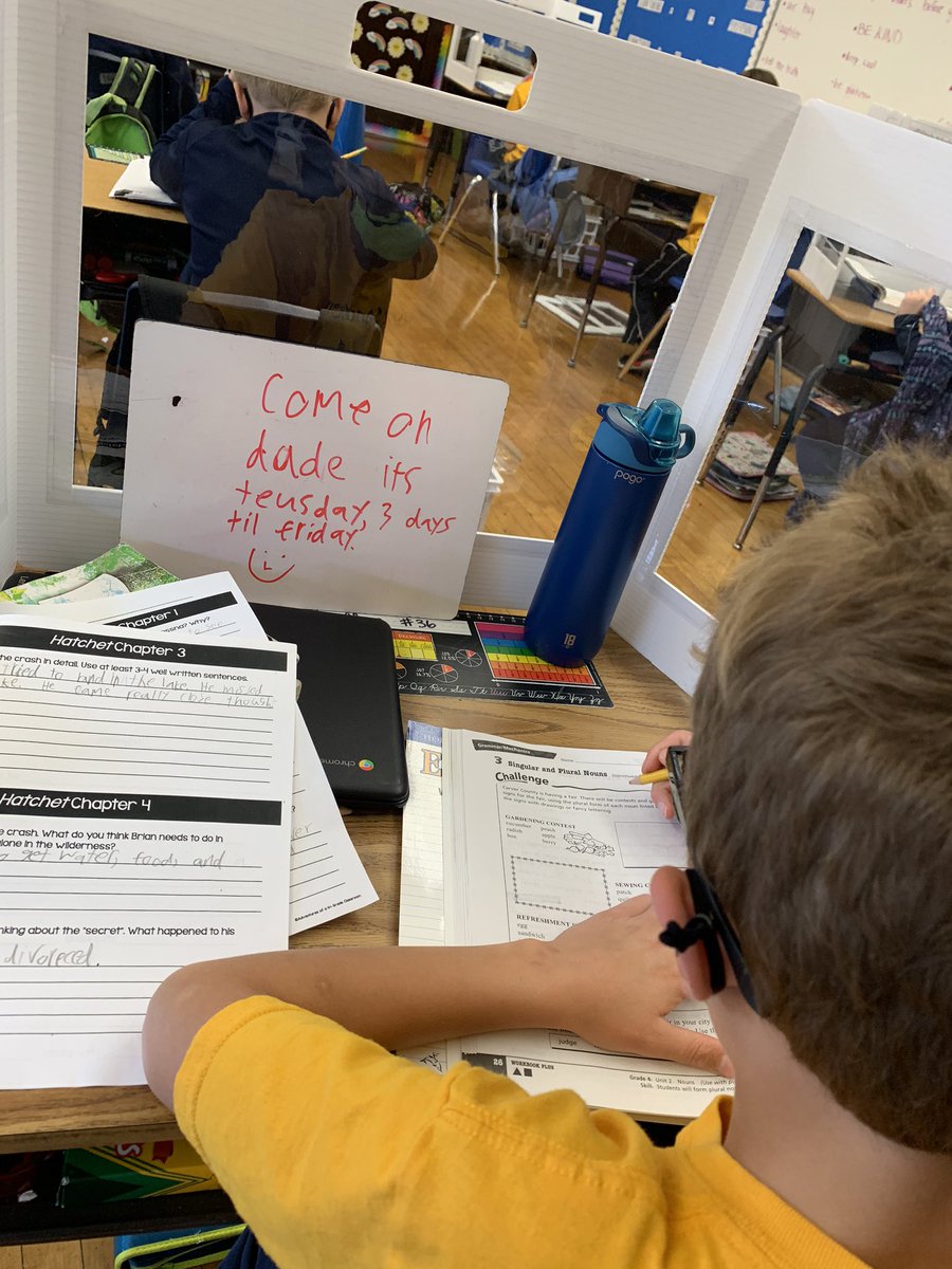 For the past two weeks we, as a class, have been talking a lot about positive mindset. As I walk around the classroom, I have noticed many self-written reminders. This one was my favorite today😎