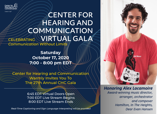 Saturday 10/17 at 7pm EDT, <a href="/CHChearing/">CHC</a> is honoring Alex Lacamoire for the incredible musical success he’s achieved despite hearing loss. Get your FREE ticket and/or make a donation. conta.cc/3nu4izt #hearingloss  <a href="/HamiltonMusical/">Hamilton</a> @InTheHeights <a href="/DearEvanHansen/">Dear Evan Hansen</a> <a href="/LacketyLac/">Alex Lacamoire</a>