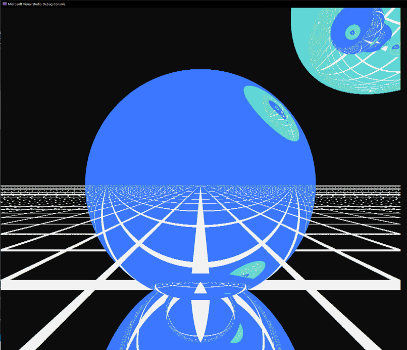 BigLettuce_'s tweet photo. made my own shitty raytracing renderer over the weekend.
It has left my head with no neurons left.
It renders to a Command Console with █ and its corresponding color https://t.co/dEg1OeSLLE