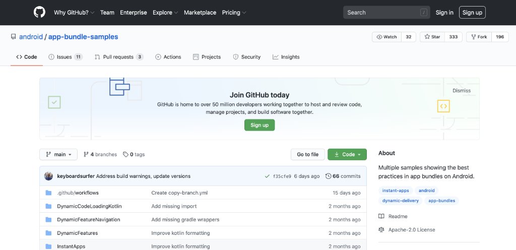 GooglePlayBiz's tweet image. 📦 Unpack the #AndroidAppBundle
Our collection of GitHub samples can help you learn all about the best practices of app bundles and dynamic feature modules.
Get started → goo.gle/34VJdFW