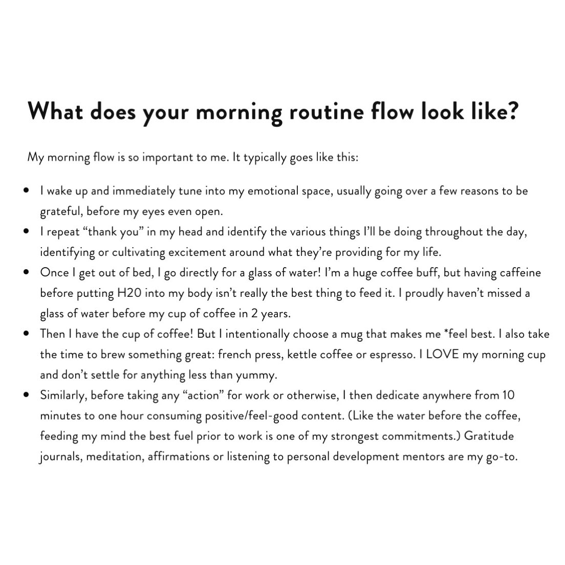 My Infamous Morning Routine: Thank u <a href="/lifegoalsmag/">Life Goals Mag</a> for allowing me to share w/ ur beautiful humans.😚💕🙏🏼 If u feel funny starting ur day &amp; r seein this, hope it’s a 🎁 (I *AM this psychotic about getting my mind right every a.m.) 👇🏼 #morningroutine