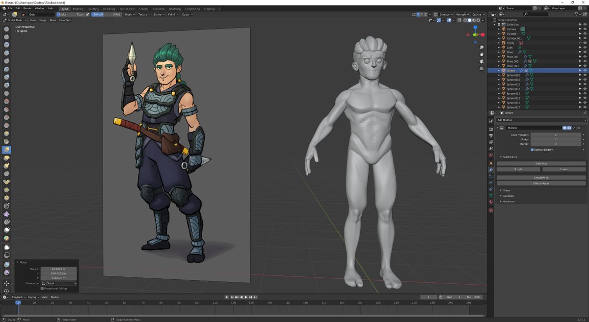 Going live doing more sculpting on my Riku design. Come by and chill out.

twitch.tv/g_e_e

#b3d #sculpting #characterSculpting #blendersculpting #ArtistOnTwitter #streaming