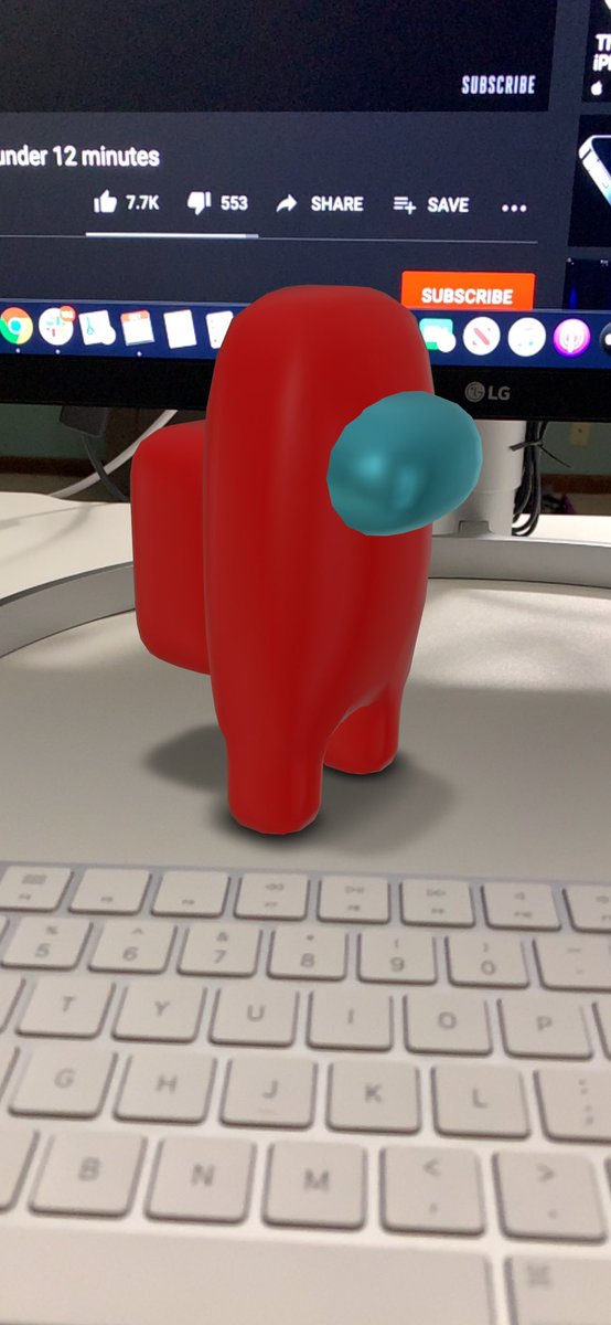 thomasjeans's tweet photo. The crewmate has arrived at my desk via the magic of AR and USDZ #ARKit https://t.co/H3bGVVzZxA