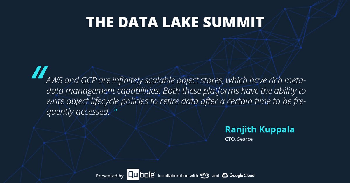qubole's tweet photo. Join Ranjith Kuppala, CTO, @searce Inc, in his session on 'Building #DataLake on #AWS and #GCP': https://t.co/aETG7TSNHW
#datascience #datalakesummit #DataLakeSummit2020 #artificialintelligence #machinelearning https://t.co/gP71E3rzPx