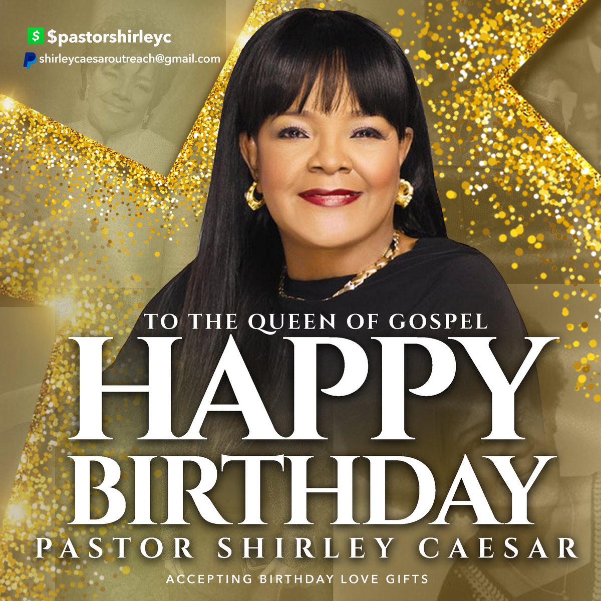 PastorSCaesar's tweet image. #HappyBirthdayShirleyCaesar 

Be sure to TUNE IN tonight at 8pm EST! We will premiere an amazing birthday tribute from special guest friends and family of Pastor Shirley Caesar. You don’t want to miss it! 
facebook.com/Pastor.Shirley…