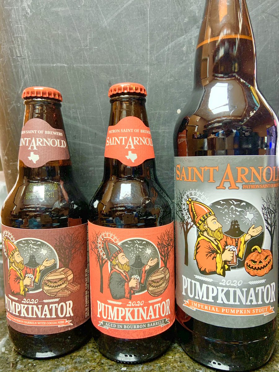 BreadbasketD's tweet photo. Just arrived Pumpkinator new release Bourbon Barrel with cocoa nibs: @SaintArnoldATX @CraftBeerATX @SaintArnold @ATXBeerReleases @CraftBeerMngls #craftbeer #pumpkinator https://t.co/isLlcyGTvo