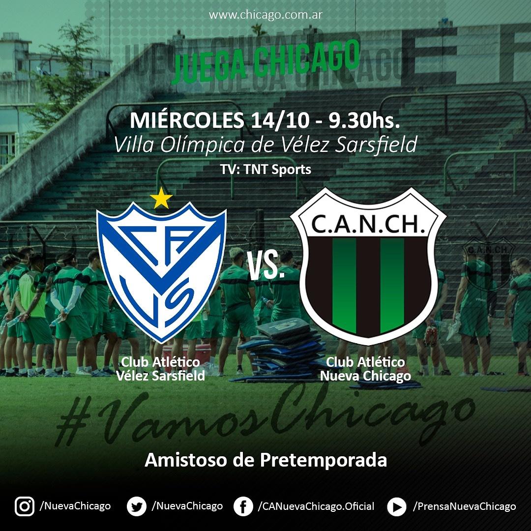 NuevaChicago's tweet photo. #FutbolProfesional #Amistoso ⚽

¡Finalmente Va por TV!

El partido amistoso del día de mañana frente a @velez será Televisado por TNT Sports 

#VamosChicago https://t.co/NLs04tbFZJ