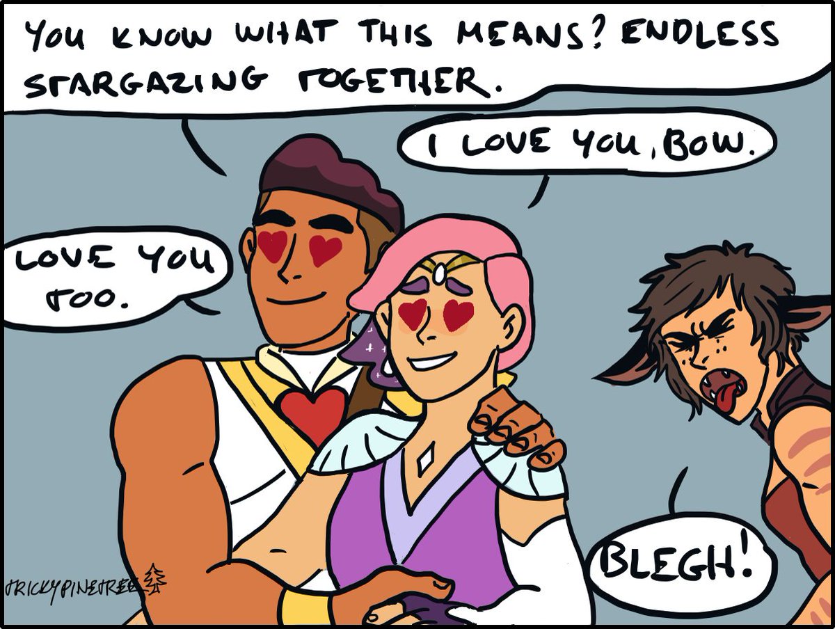 trickypinetree's tweet photo. corny alert, I warned you! #catradora #glimbow #sherafanart #shera #spop https://t.co/Px2xegGpiz
