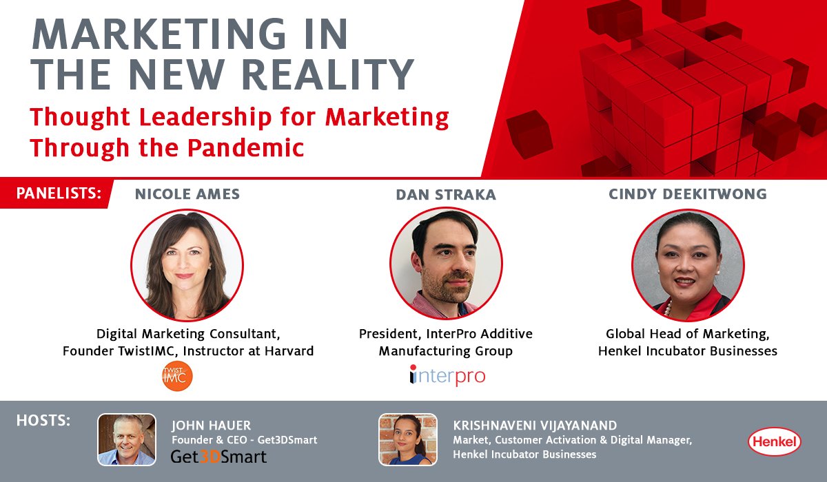 NEW WEBINAR: JOIN US TOMORROW!!!

Due to #COVID companies have been forced to pivot from traditional #marketing approaches. We'll discuss how companies in #additivemanufacturing are leveraging #digital tools to engage, promote and sell.

REGISTER HERE - register.gotowebinar.com/register/78204…