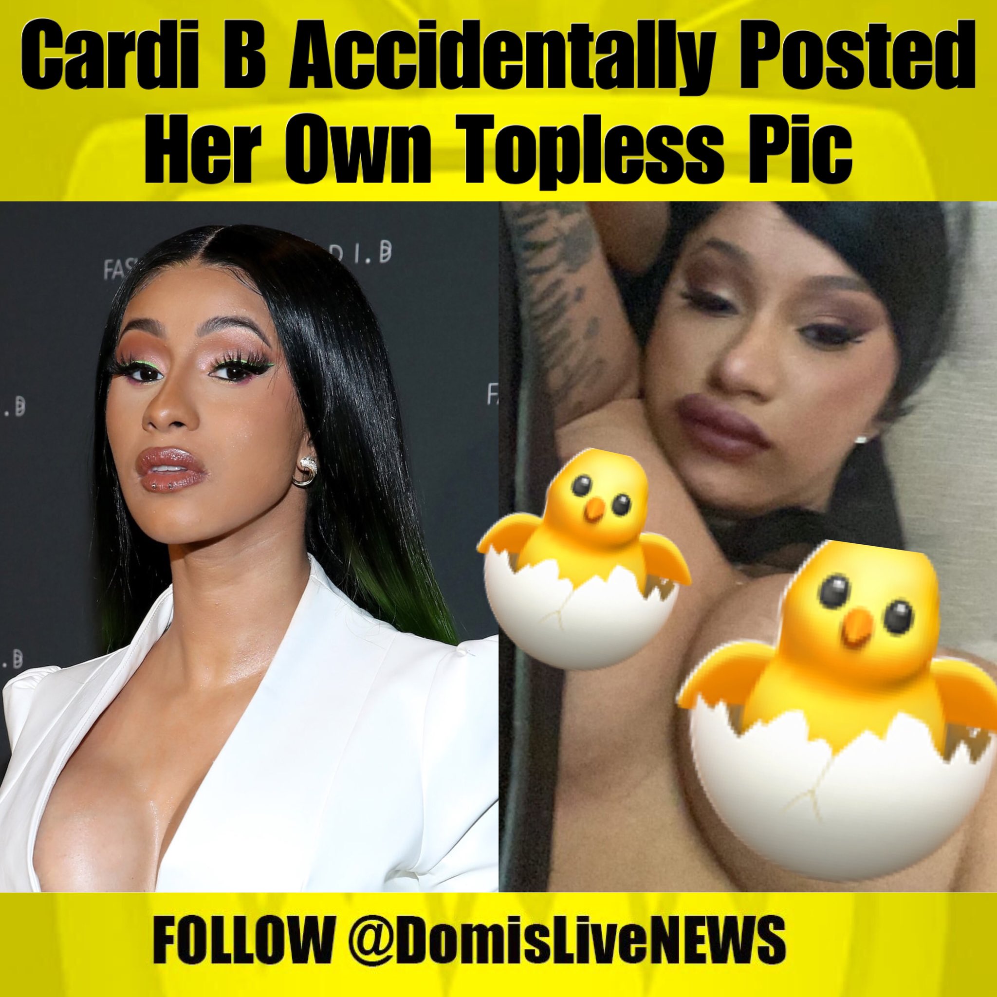 Domislive News Cardi B Accidentally Posted Her Own Topless Pic T Co Phdujw03tn Twitter
