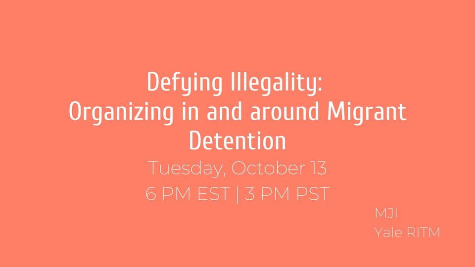 IIH_Harvard's tweet photo. Join our fellow @GaribaldoValdez @Yale at 6pm EDT today for a great webinar: Defying Illegality: Organizing in and around Migrant Detention #migrationevents https://t.co/EYz5XUgspk https://t.co/sHMhr24Tq6