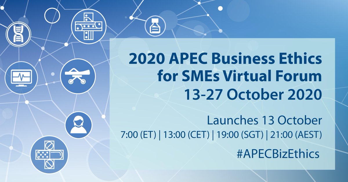 MTANZ is delighted to be attending the first virtual gathering of the <a href="/APEC/">APEC Secretariat</a> Business Ethics for SMEs Forum in October. Learn more here: ow.ly/AkMi50BRGMd #APECBizEthics