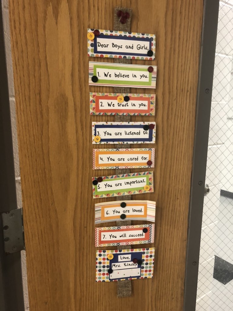 mrs_amymaiden's tweet photo. This sign melted my heart today as I walked out of Mrs. Kinsey’s classroom. The emotional stability and safety of our students is always the first priority. #webelieveinyou #youareloved #collinscomets #BOONENATION https://t.co/IPzmWgishp
