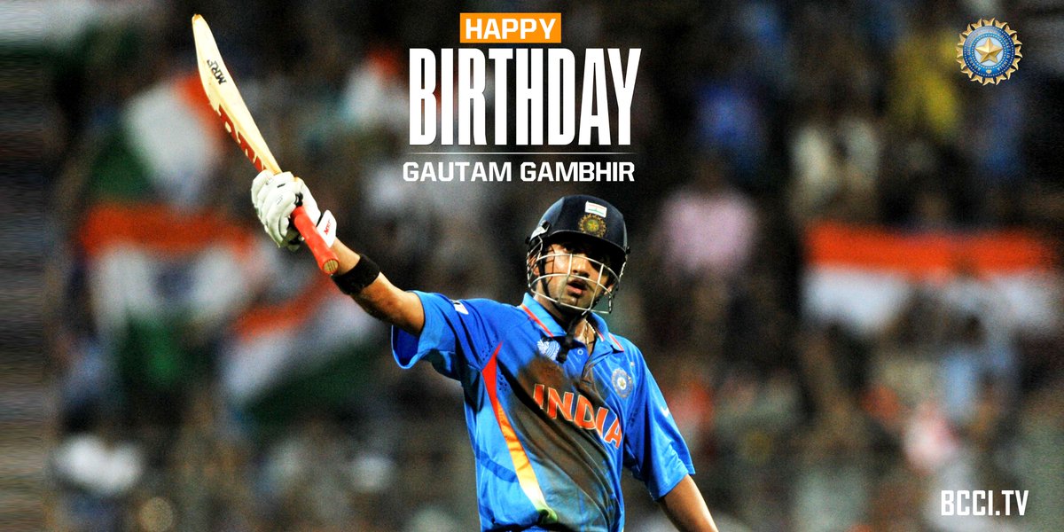BCCI's tweet image. 2007 World T20-winner 🏆
2011 World Cup-winner 🏆
242 international matches, 10,324 runs 👌 👌

Wishing @GautamGambhir a very happy birthday. 🎂👏

#TeamIndia