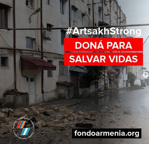 UGAB_Cordoba's tweet photo. Armenia y Artsaj nos necesitan. 
El Fondo Armenia fue designada como organización oficial para la recaudación de fondos para Armenia y Artsaj. 
Doná desde este enlace: https://t.co/AgIrgFTVEp

#StopAzerbaijaniAggression #StopAliyev  #RecognizeArtsakh https://t.co/ZJx3NaeQny
