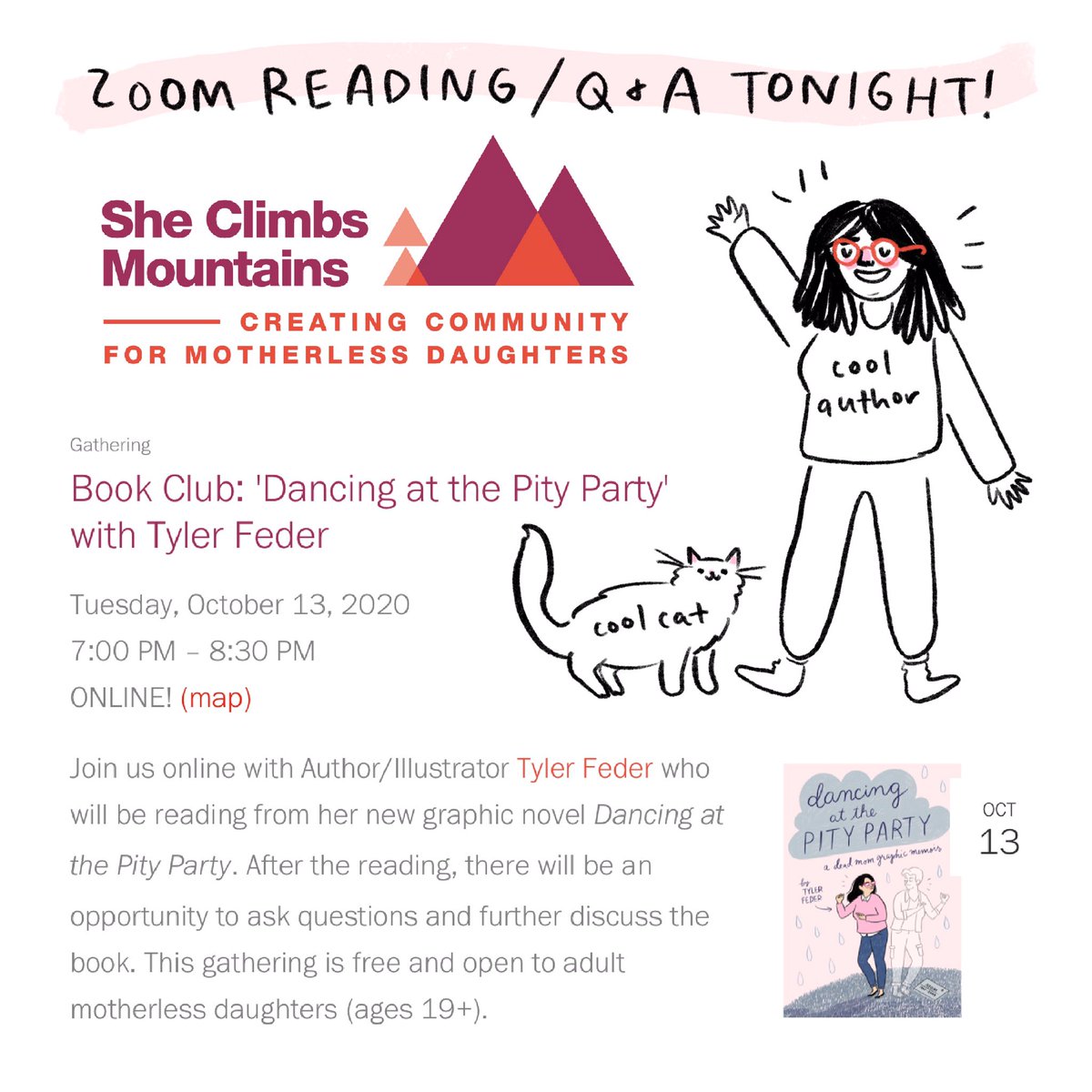 I'm doing a Zoom reading and Q&A at 7pm tonight with @motherless_mn!! Registration is free if you wanna have a red hot Tuesday night ???? https://t.co/wv21UwAmC0 